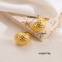 1 Pair Vintage Style Formal Simple Style Solid Color Plating Stainless Steel 18k Gold Plated Ear Studs sku image 3