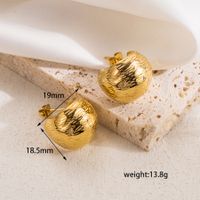 1 Pair Vintage Style Formal Simple Style Solid Color Plating Stainless Steel 18k Gold Plated Ear Studs sku image 5