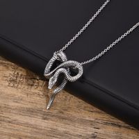 304 Stainless Steel Retro Exaggerated Punk Enamel Solid Color Snake main image 9