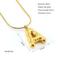 Stainless Steel 18K Gold Plated Casual Classic Style Polishing Plating Letter Titanium Steel Pendant Necklace sku image 1