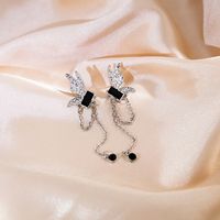 1 Pair Elegant Butterfly Alloy Drop Earrings main image 4