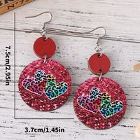 1 Pair Elegant Lady Heart Shape Wood Drop Earrings main image 2