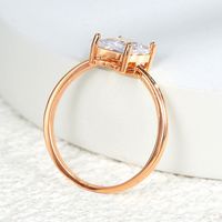 Basic Simple Style Classic Style Geometric Copper Plating Inlay Zircon 18k Gold Plated Rose Gold Plated White Gold Plated Rings main image 2