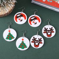1 Pair Cute Christmas Christmas Tree Snowman Elk Arylic Drop Earrings main image 1