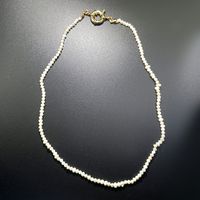 Bijoux En Gros Mode Lettre Perle D'Imitation Perle D'eau Douce Le Cuivre Collier sku image 26