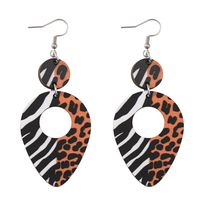 1 Pair Simple Style Classic Style Leopard Wood Drop Earrings main image 2