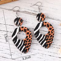 1 Pair Simple Style Classic Style Leopard Wood Drop Earrings main image 3