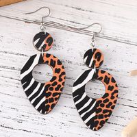 1 Pair Simple Style Classic Style Leopard Wood Drop Earrings main image 4
