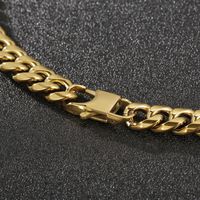 Simple Style Geometric Solid Color Titanium Steel 18K Gold Plated Men's Bracelets main image 5