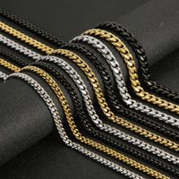Simple Style Geometric Solid Color Titanium Steel 18K Gold Plated Men's Bracelets main image 4