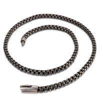 Hip-Hop Retro Geometric Solid Color Titanium Steel Plating Chain Men's Necklace sku image 5