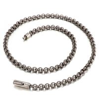 Hip-Hop Retro Geometric Solid Color Titanium Steel Plating Chain Men's Necklace sku image 6