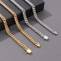Classic Style Solid Color 18K Gold Plated Titanium Steel Wholesale Necklace main image 5