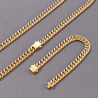 Classic Style Solid Color 18K Gold Plated Titanium Steel Wholesale Necklace main image 4