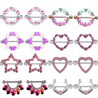 Exaggerated Rock Punk Heart Shape Copper Epoxy Plating Inlay Rhinestones Zircon White Gold Plated Chest Ring main image 1