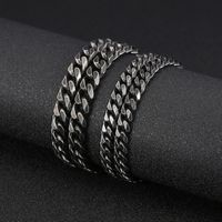 Hip-Hop Retro Geometric Solid Color Titanium Steel Plating Chain Men's Necklace main image 5