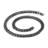 Hip-Hop Retro Geometric Solid Color Titanium Steel Plating Chain Men's Necklace main image 2