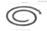 Hip-Hop Retro Geometric Solid Color Titanium Steel Plating Chain Men's Necklace sku image 1