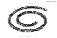 Hip-Hop Retro Geometric Solid Color Titanium Steel Plating Chain Men's Necklace sku image 2