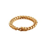 Hip Hop Retro Geométrico Color Sólido Acero Inoxidable Enchapado Cadena Chapados en oro de 18k Hombres Pulsera main image 2