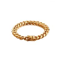 Hip-Hop Retro Geometric Solid Color Stainless Steel Plating Chain 18K Gold Plated Men's Bracelets main image 2