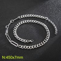Wholesale Simple Style Solid Color Stainless Steel Necklace sku image 1