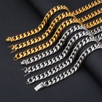 Hip-Hop Punk Geometric Titanium Steel Plating 18K Gold Plated Men's Necklace main image 1