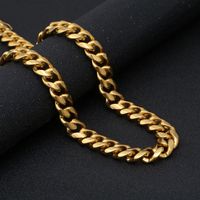 Hip-Hop Punk Geometric Titanium Steel Plating 18K Gold Plated Men's Necklace main image 3