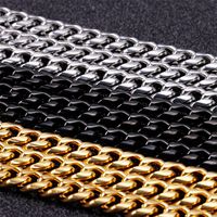 Hip-Hop Retro Solid Color Titanium Steel Plating Chain 18K Gold Plated Men's Necklace main image 3