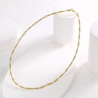 Casual Classic Style Solid Color Copper Plating 18k Gold Plated Necklace main image 7