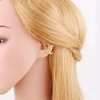 1 Pair Simple Style Twist Plating Copper 18k Gold Plated Hoop Earrings main image 4