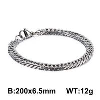Basic Solid Color Titanium Steel Polishing Chain Men's Bracelets sku image 2