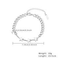 Casual Simple Style Classic Style Star Stainless Steel Plating Inlay Zircon Gold Plated Bracelets main image 6