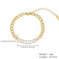 Casual Simple Style Classic Style Star Stainless Steel Plating Inlay Zircon Gold Plated Bracelets main image 9