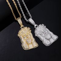 Hip-hop Solid Color Stainless Steel Copper Plating Chain Inlay Zircon Men's Pendant Necklace main image 1