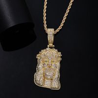 Hip-hop Solid Color Stainless Steel Copper Plating Chain Inlay Zircon Men's Pendant Necklace main image 3