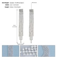 1 Pair Simple Style Solid Color Inlay Rhinestone Zircon Drop Earrings sku image 1