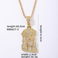 Hip-hop Solid Color Stainless Steel Copper Plating Chain Inlay Zircon Men's Pendant Necklace sku image 1