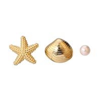 1 Pair Simple Style Korean Style Starfish Sterling Silver Gold Plated Silver Plated Ear Studs main image 5