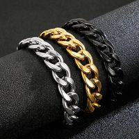 Basic Punk Geometric Stainless Steel 18K Gold Plated Men's Bracelets Necklace main image 5