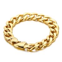Basic Punk Geometric Stainless Steel 18K Gold Plated Men's Bracelets Necklace main image 2