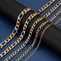 Titanium Steel 18K Gold Plated Classic Style Chain Solid Color Necklace main image 5