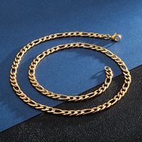 Titanium Steel 18K Gold Plated Classic Style Chain Solid Color Necklace main image 1