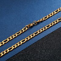 Titanium Steel 18K Gold Plated Classic Style Chain Solid Color Necklace main image 4