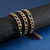 Titanium Steel 18K Gold Plated Classic Style Chain Solid Color Necklace main image 3