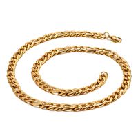 Titanium Steel 18K Gold Plated Classic Style Chain Solid Color Necklace main image 2