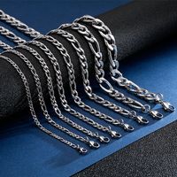 Hip-hop Retro Solid Color Titanium Steel Chain Men's Necklace main image 1