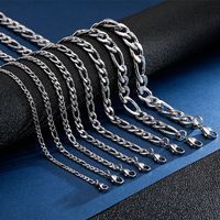 Hip-hop Retro Solid Color Titanium Steel Chain Men's Necklace main image 6