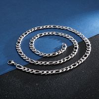 Hip-hop Retro Solid Color Titanium Steel Chain Men's Necklace main image 3