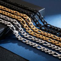 Einfacher Stil Geometrisch Rostfreier Stahl Überzug 18 Karat Vergoldet Männer Halskette main image 1